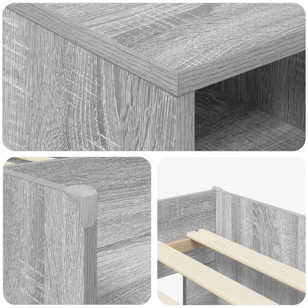 Struttura Letto Loft con Mobile 3 pz Sonoma grigio 3423411