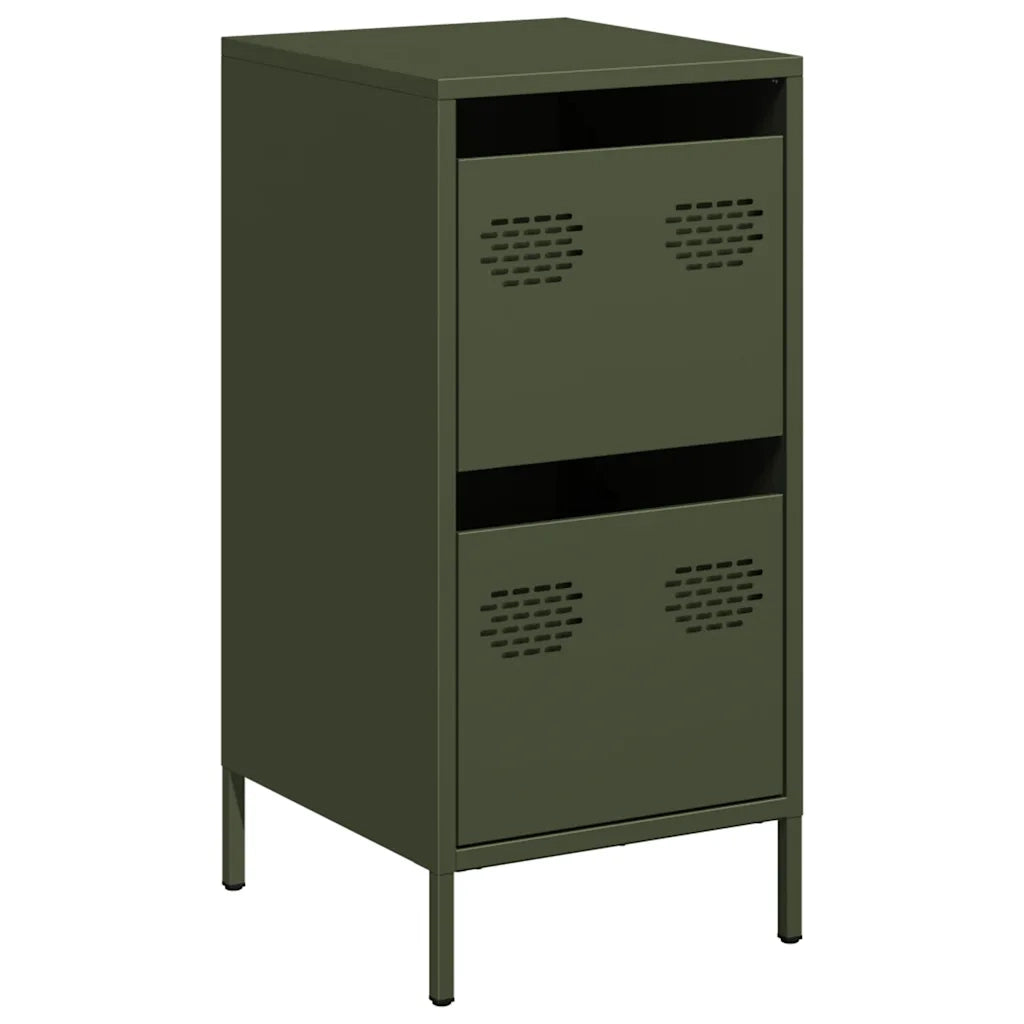 Credenza Verde Oliva 35x39x73,5 cm in Acciaio Laminato a Freddo 851398