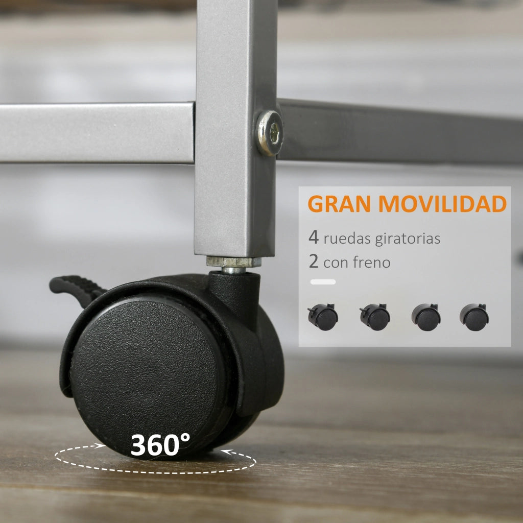 Carrello Multiuso per Cucina e Bagno ¨C zephmum ¨C 36,5x36,5x89 cm Argento