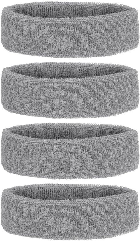 Benda per la fronte sportiva - 4 pezzi - Tessuto di cotone - Benda per la fronte - Adattabile - Materiale di poliestere morbido - 18 x 5 cm - Benda per la fronte sportiva