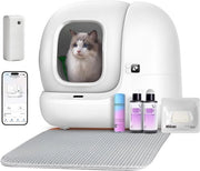 Cassetta per gatti automatica - Cassetta per gatti self-cleaning - Inclusa matrice per cassetta per gatti e pacchetti di assorbimento aggiuntivi - Cassetta per gatti self-cleaning automatica -
