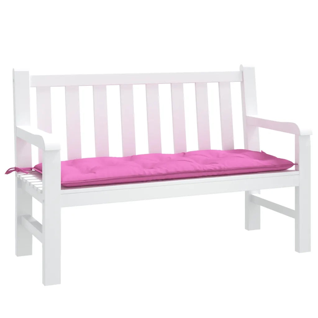 Cuscino per Panca da Giardino-Cuscini per panchina da esterno Rosa 120x50x7 cm in Tessuto