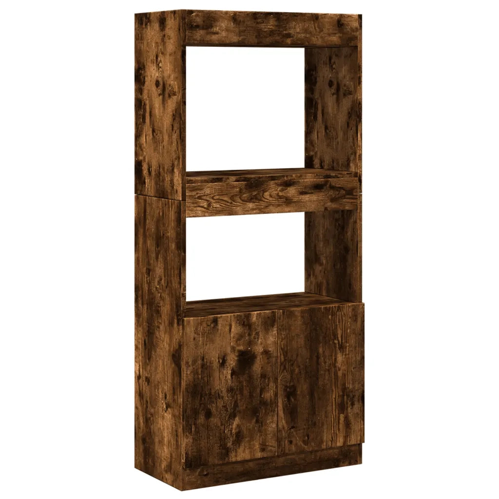Credenza Rovere Fumo 63x33x140 in Truciolato 855110