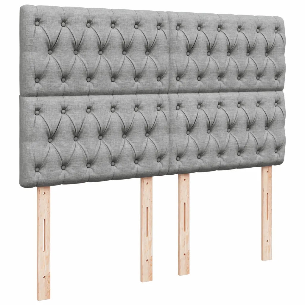 Giroletto a Molle con Materasso Grigio Chiaro 140x200cm Tessuto 3293998