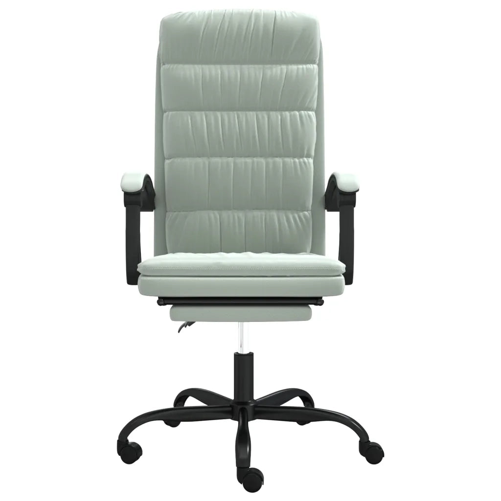 Poltrona da Ufficio Reclinabile Grigio Chiaro in Velluto 349650