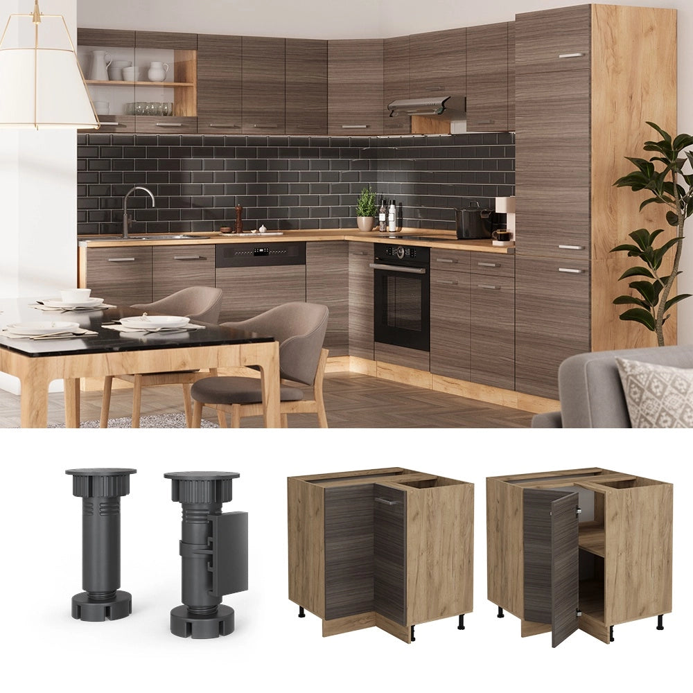 Mobile ad angolo cucina R-Line Grigio nobile/Rovere dorato 75.6 cm senza piano di lavoro Vicco