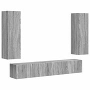 Set mobile TV 3 pz | Armadietto TV | Mobile Porta TV Grigio Sonoma Legno multistrato