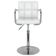 Sedie da Pranzo Girevoli 4 pz Bianche in Similpelle 3087886