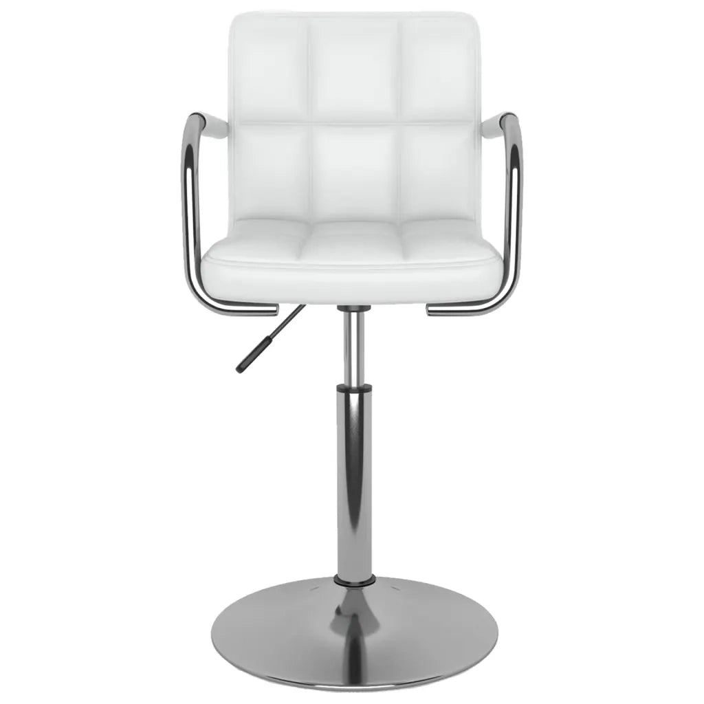 Sedie da Pranzo Girevoli 4 pz Bianche in Similpelle 3087886
