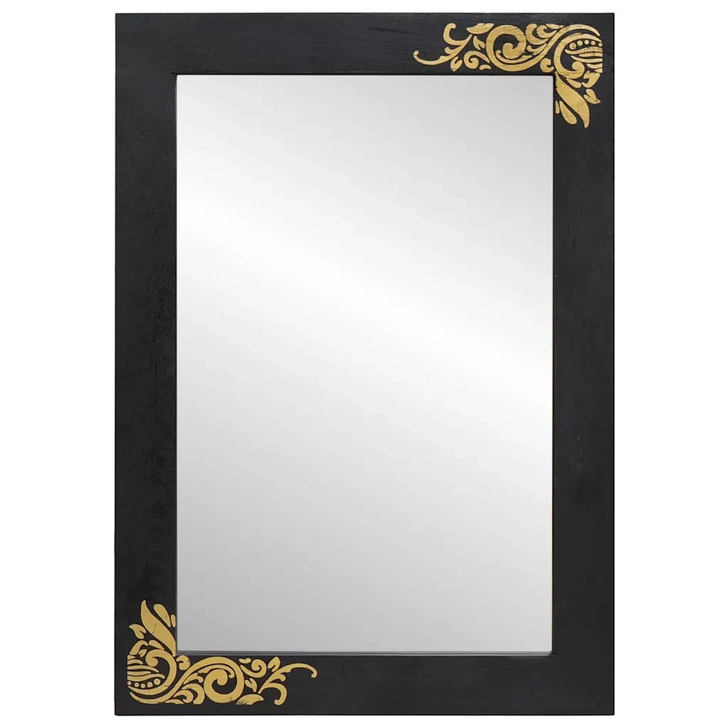 Specchio da Bagno | Specchio decorativo con specchio Nero e Argento 70 x 50 x 2,5 cm
