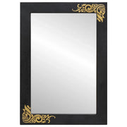 Specchio da Bagno | Specchio decorativo con specchio Nero e Argento 70 x 50 x 2,5 cm