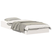 Letto singolo | Letto per adulti | Struttura del letto Bianco 100 x 220 cm Pino massello