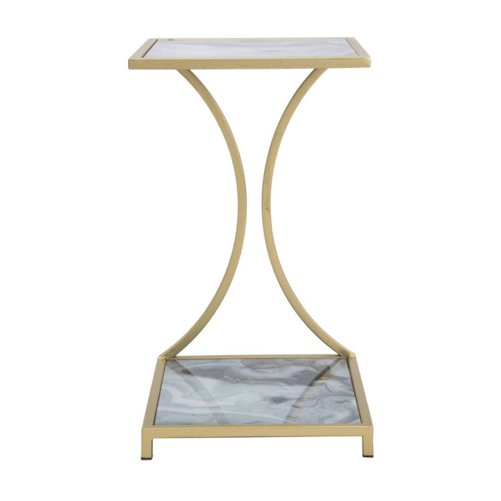 Tavolino VKH543, Oro, Metallo, 40x35x60 cm
