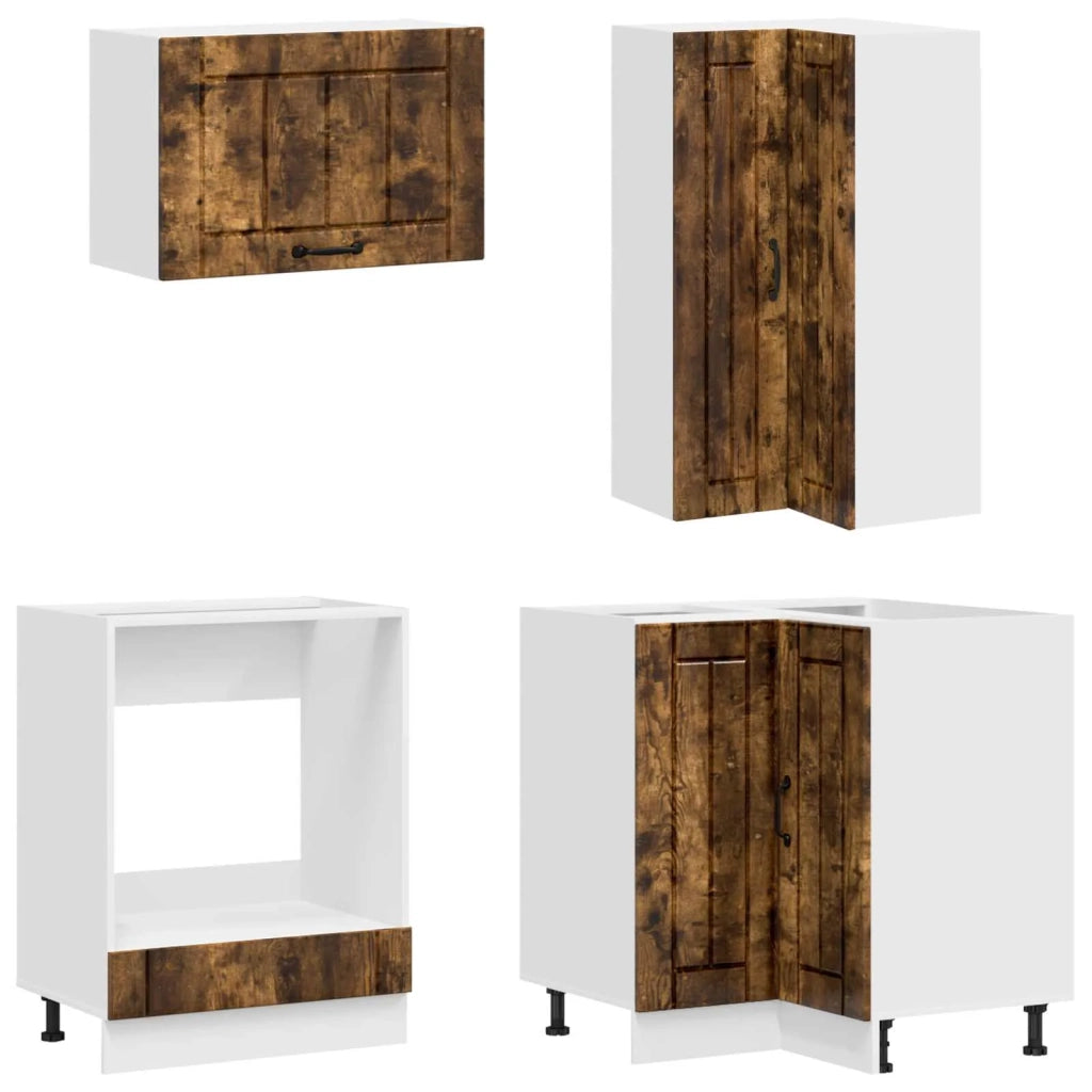 Unità Cucina LUCCA 8 pcs Rovere Fumo Legno ingegnerizzato 3438406
