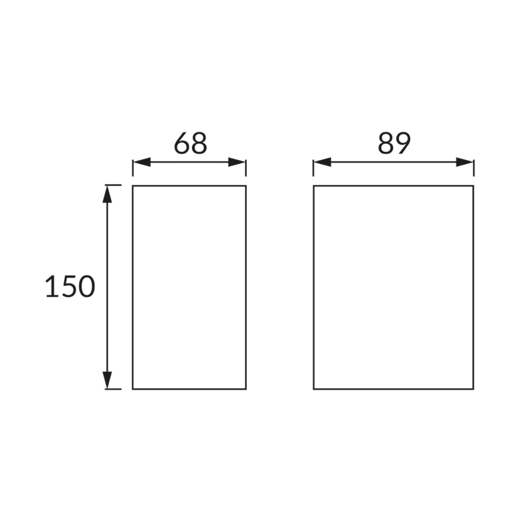 Applique esterno nero su/giù 2xGU10 12W IP54 GAMP Struhm