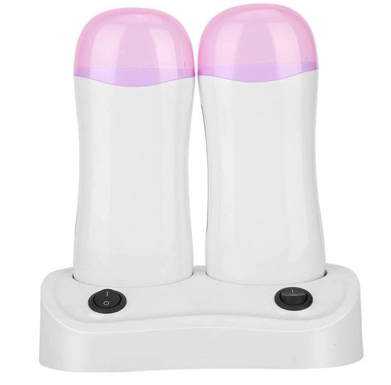 Set di Depilazione Portatile con Pattini per Viso - Per Occhielli/Viso Sensibile - Realizzato in ABS - Vetrino per Flusso Sanguigno - Apparecchio per Depilazione a Cera