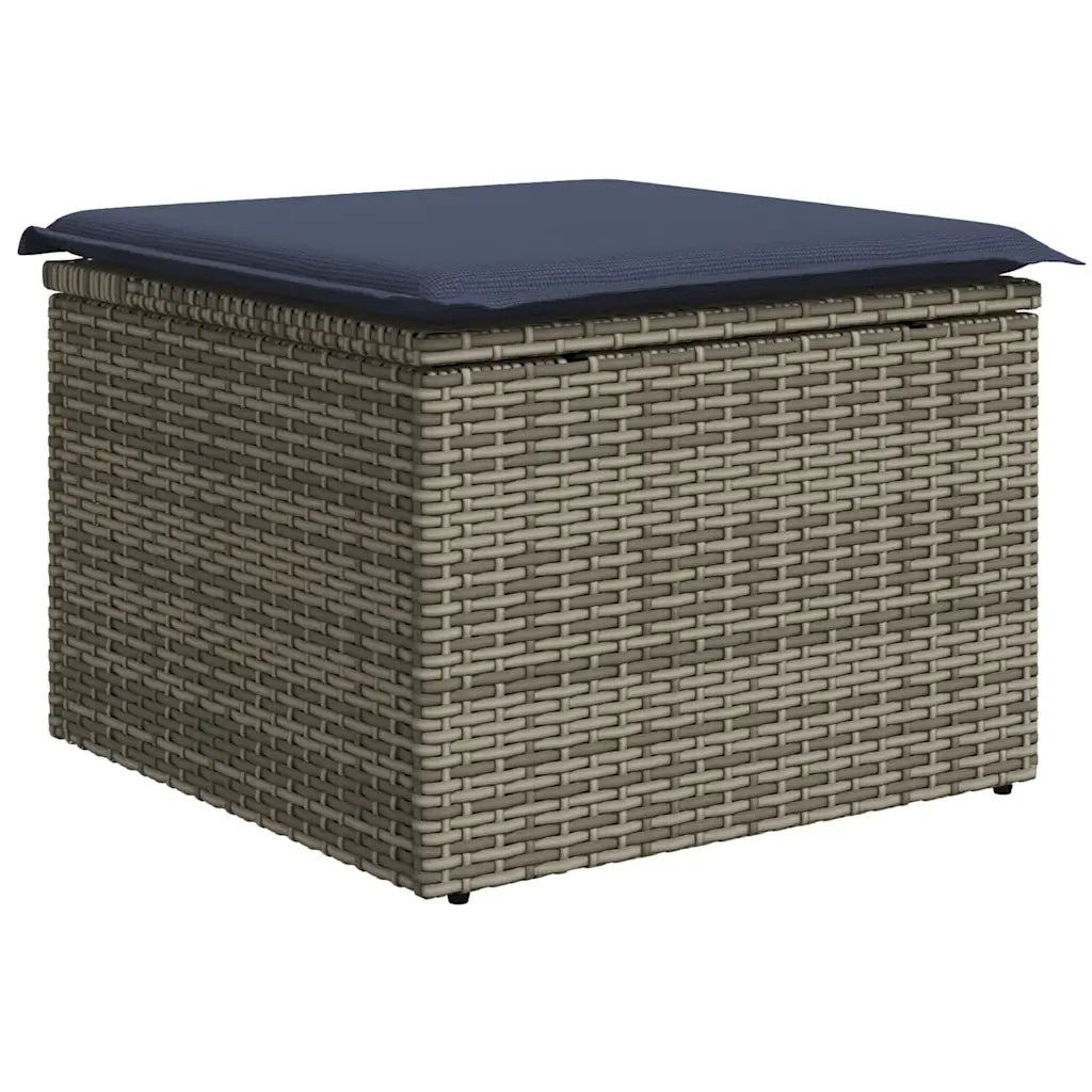 Set Divani da Giardino 8 pz con Cuscini Grigio in Polyrattan 3256586