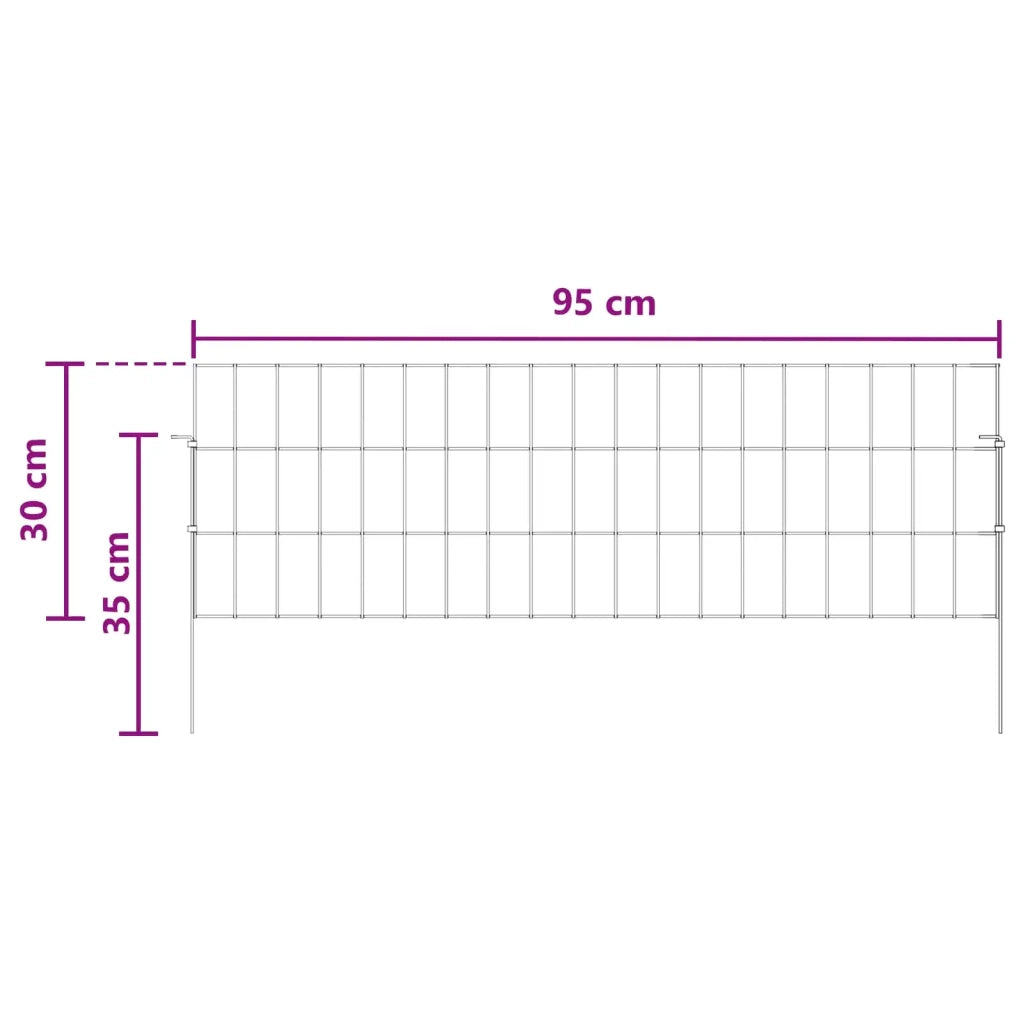Recinzione da Giardino con Picchetti 24 pcs 95 x 30 cm Mesh 42042962