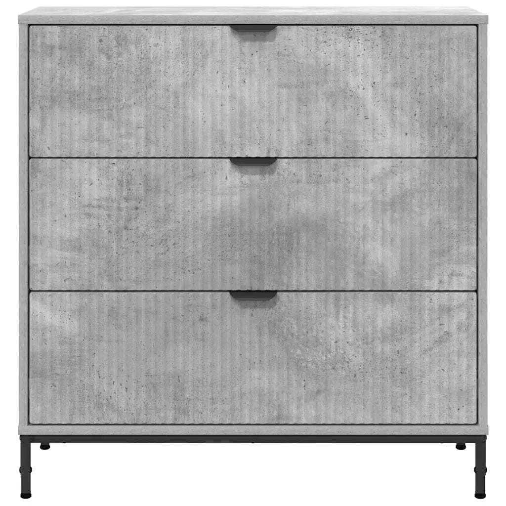 Credenza | Madia | Buffet da pranzo | Armadio da pranzo Grigio cemento 79,5 x 33 x 82 cm Legno multistrato
