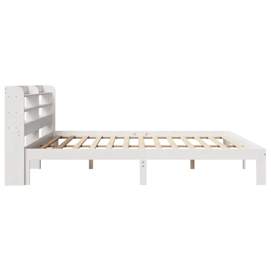 Giroletto con Testiera senza Materasso-Struttura Letto Bianco 200x200 cm 351469