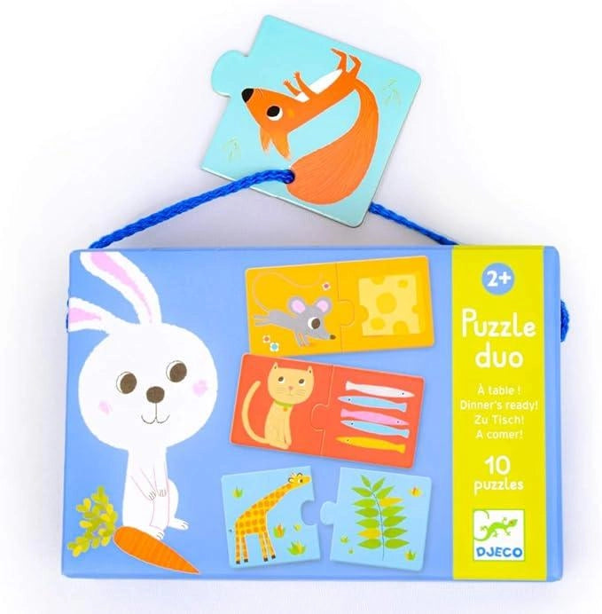 Puzzle Duo Mangiamo!,Djeco,eta 2+