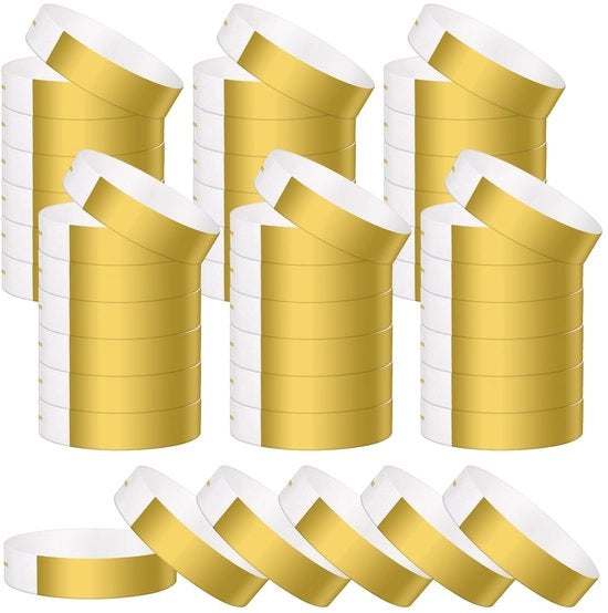 Polsbandjes Acquatici da 400 pezzi - Resistenti all'Acqua - Faccia di Carta - Colorati - Leggeri - Per Eventi - Bande per Eventi