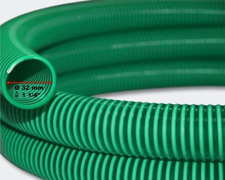 Tubo di aspirazione in PVC da 25 metri 1 1/4 pollici (31,75 mm) con spirale di rinforzo 4216398