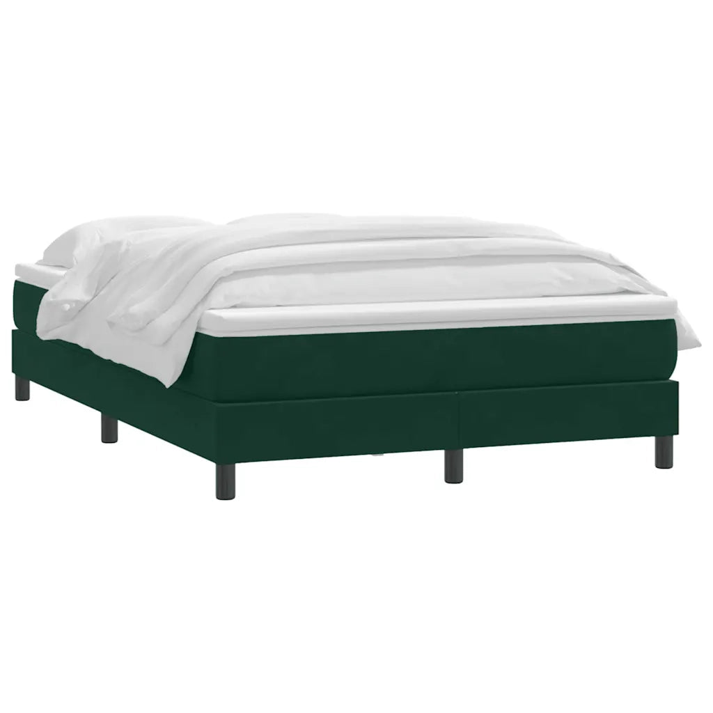 Giroletto a Molle con Materasso Verde Scuro 160x220 cm Velluto 3315978