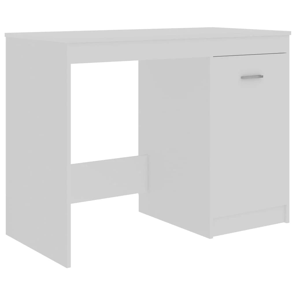 Scrivania tavolo postazione di lavoro mobile per computer studio 140 x 50 x 76 cm legno ingegnerizzato bianco 02_0023523