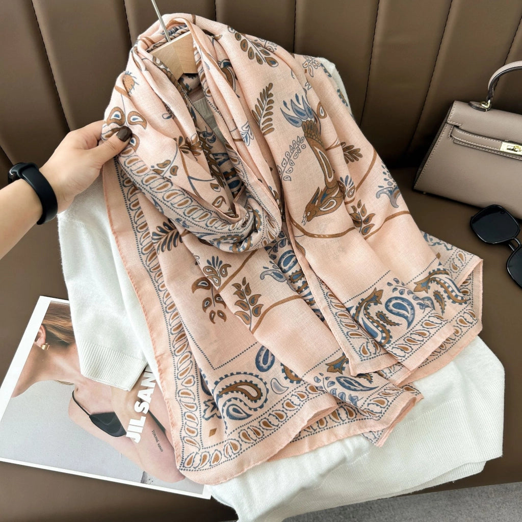 Nuova sciarpa in cotone e lino, scialle alla moda, sciarpa da viaggio protettiva dal sole per donna