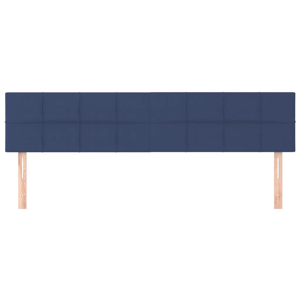Testiera | Testata Blu 200x5x78/88 cm in Tessuto