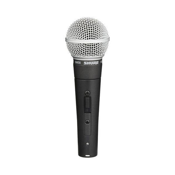 Microfono a filo shure sm58se sm58 con interruttore black e silver bla