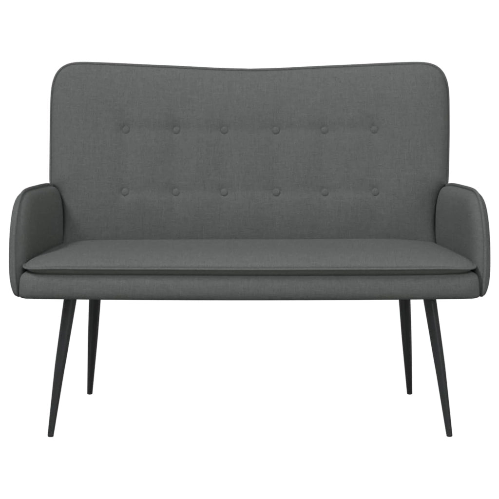 Divano | Divano da soggiorno | Sofa a 2 Posti Grigio Scuro 115 x 61 x 87 cm Tessuto