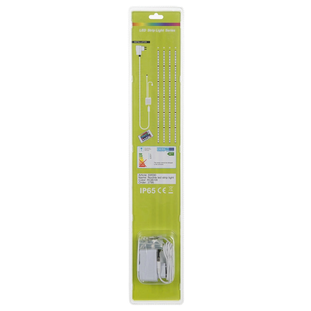 Set di 4 Strisce LED Multicolore 16 Colori con Telecomando 60 cm KALADAN