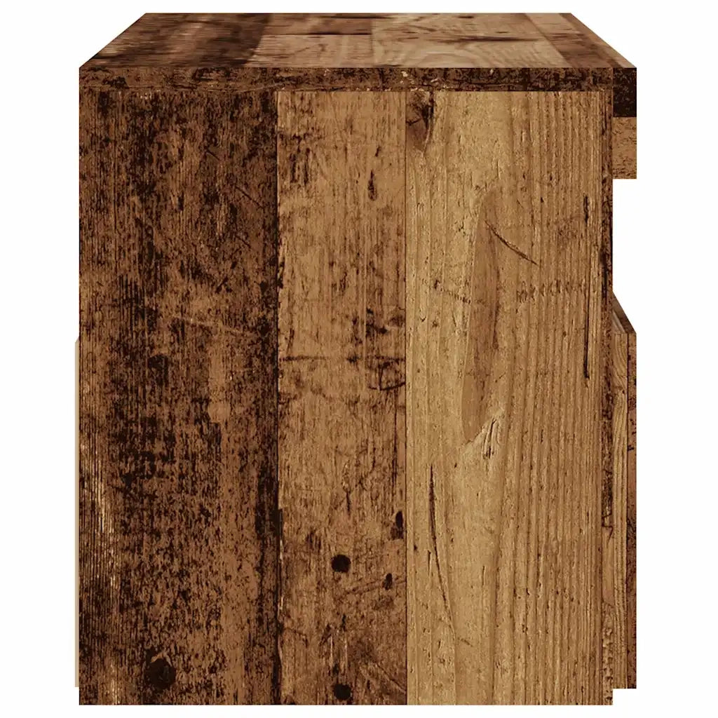 Mobile Porta TV con LED Legno Antico 75x35x40 cm Multistrato 856315