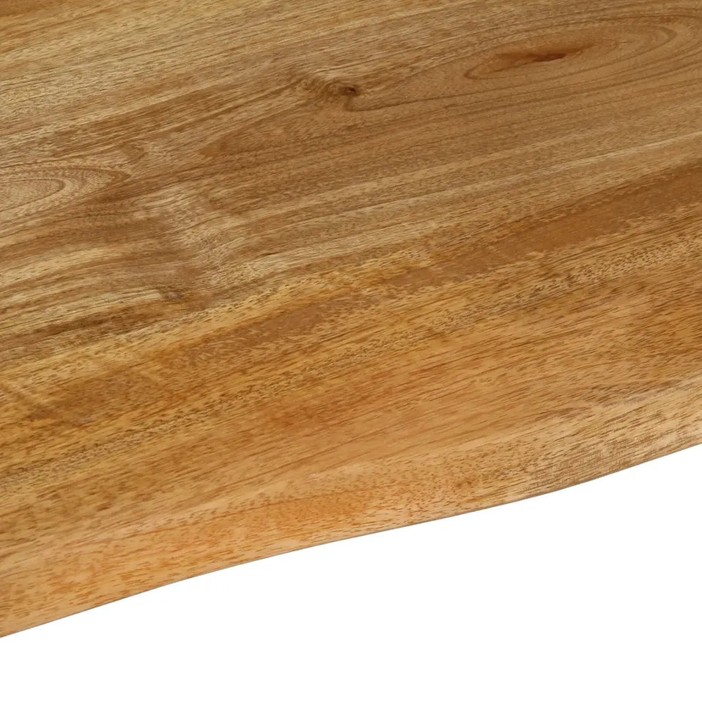 Piano Tavolo Bordi Vivi 100x80x3,8cm in Legno Massello di Mango 370508