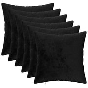 Federa 6 pcs HEERLEN Nero 40 x 40 cm Flanella 908723