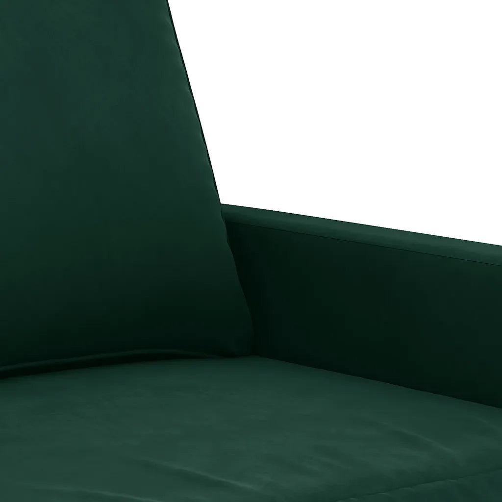 Divano a 2 Posti-Sofa 2 Posti Verde Scuro 140 cm in Velluto 618051