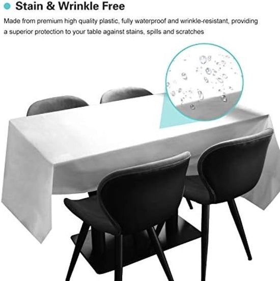 Tappeto da tavolo in plastica - 6 pezzi, copertura da tavolo premium rettangolare, tappeto da tavolo per giardino