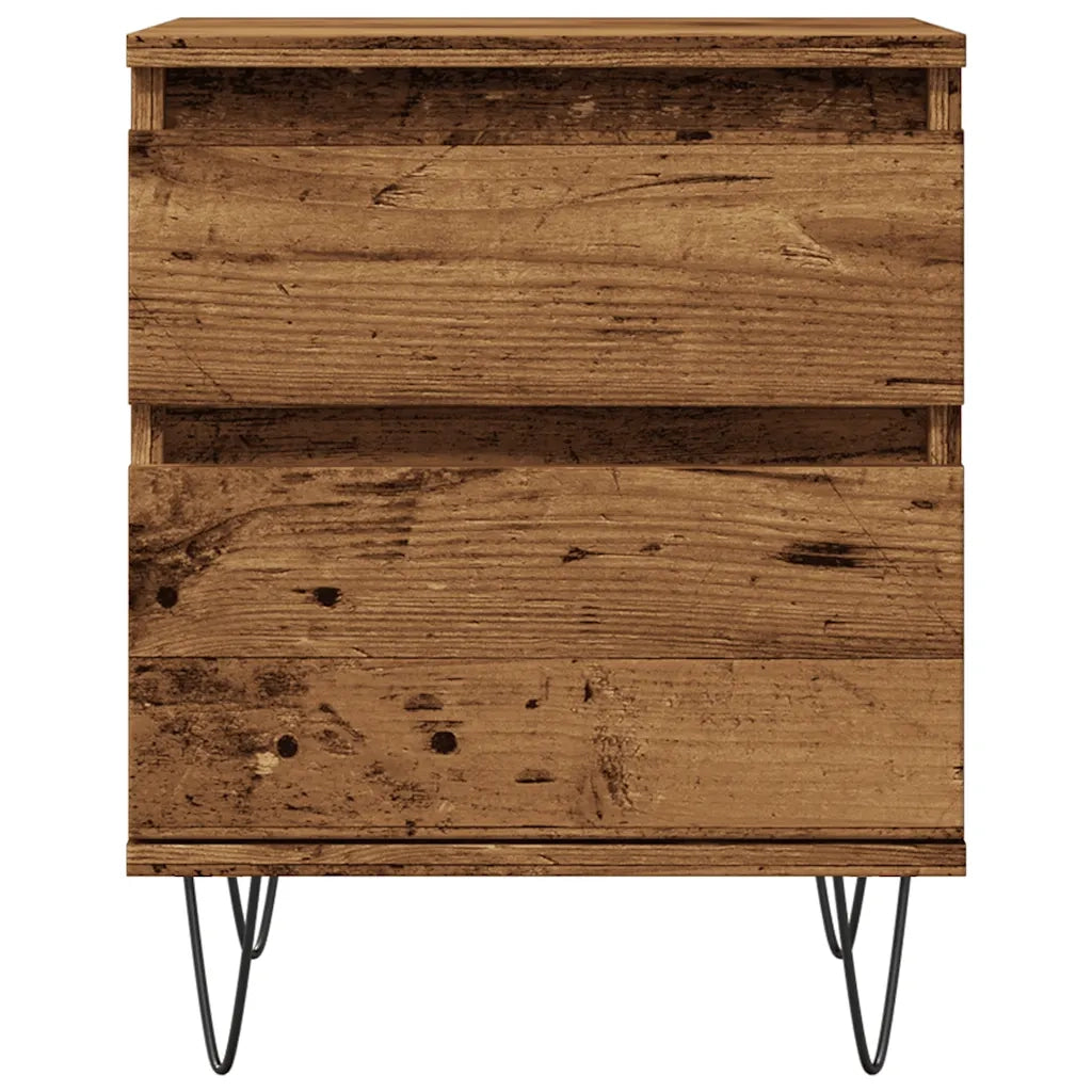 Comodino Legno Antico 40x35x50 cm in Legno Multistrato 857416