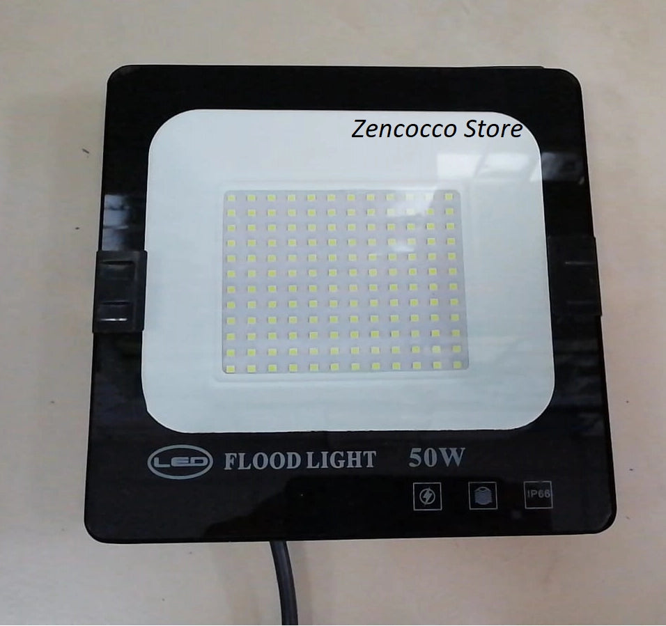 50W Faro Slim smd 144 LED 2250lm Luce Fredda 6400k Esterno IP66 - ZENCOCCO
