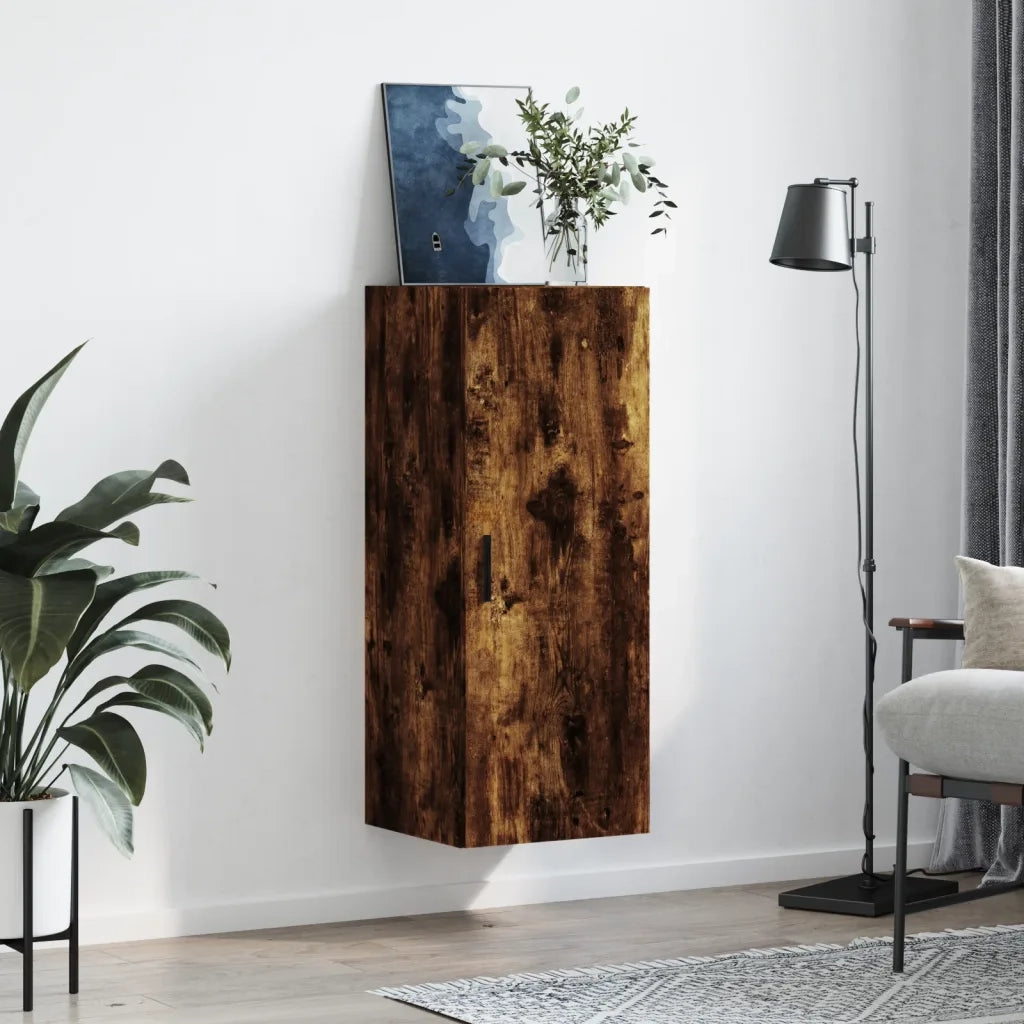 Mobile a Parete Rovere Fumo 34,5x34x90 cm 828873