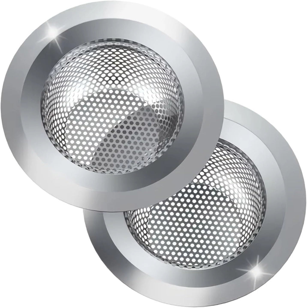 2 Pz Filtro per Lavello Filtri per Lavello in Acciaio Fermarifiuti 9cm 66262