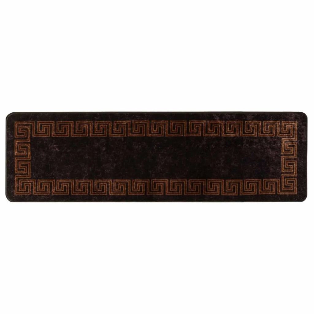 Runner Tappeto MARSA Nero 50 x 150 cm Poliestere e PVC 42023279
