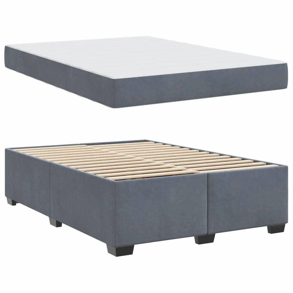 Struttura del letto Grigio scuro 140 x 200 cm Tessuto