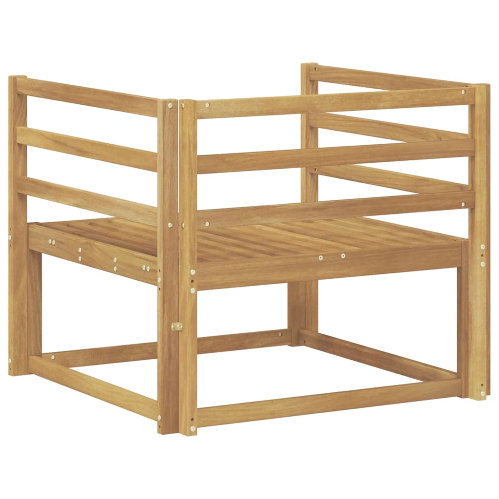 Divano centrale per esterno Legno di Acacia Massello Bianco 3438993