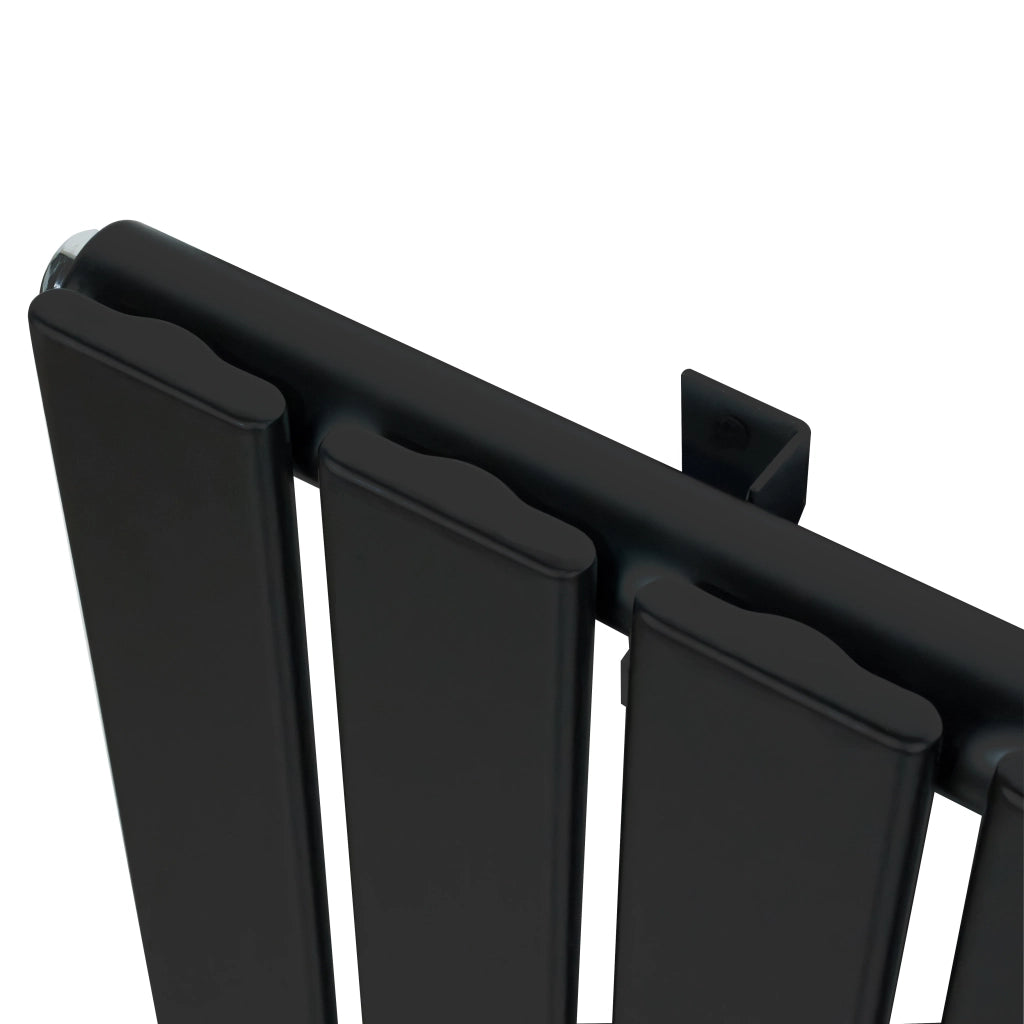 Radiatore Verticale Design Piatto Colonna Singola Nero 1600x560 mm