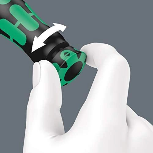 Wera 05130110001 Chiave Dinamometrica Meccanica 1-4'' 2,5 - 25 Nm Acciaio con Custodia Inclusa colore Nero Verde