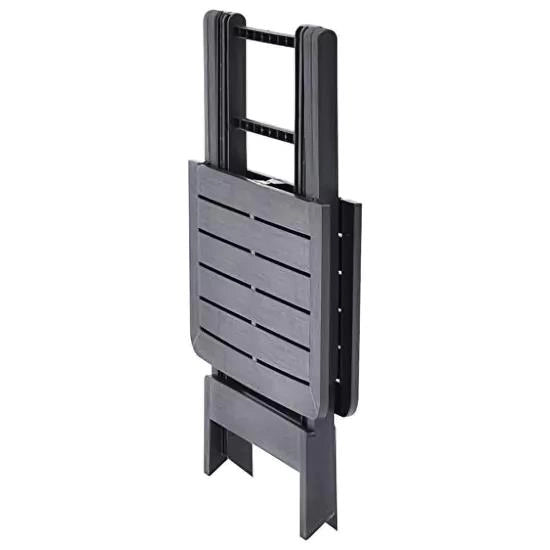 MAURY'S TAVOLO ANIENE PIEGHEVOLE DA ESTERNO  80X72X70 CM IN COLORE ANTRACITE