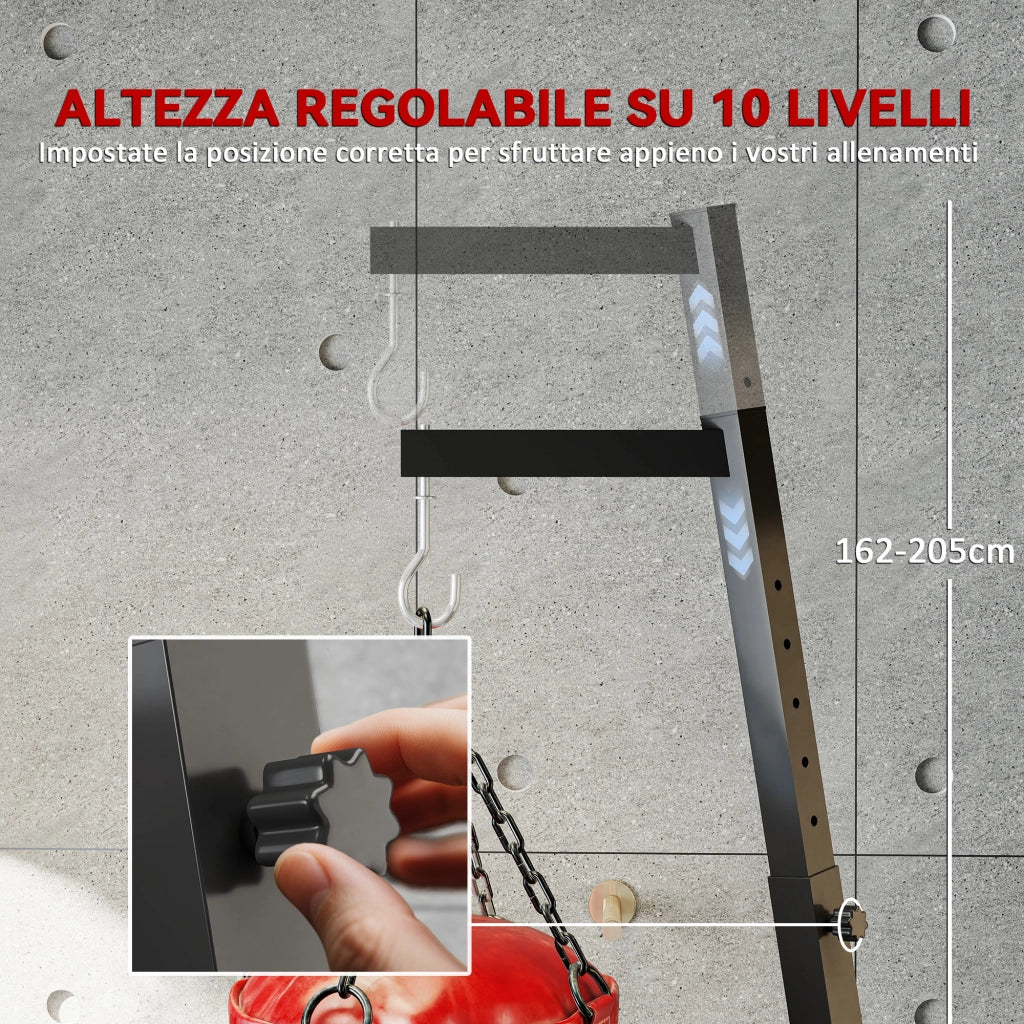Supporto Sacco da Boxe ¨C Minimal ¨C Nero 170x90x182-225 cm